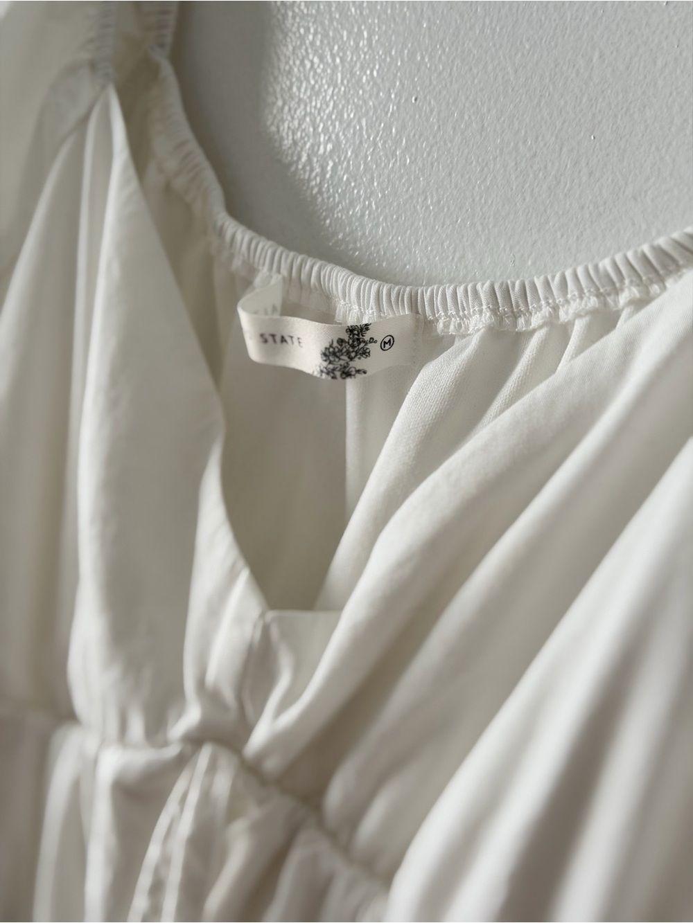 Altar'd State White Tiered Maxi Dress with Flutter Sleeves - Picture 4 of 6